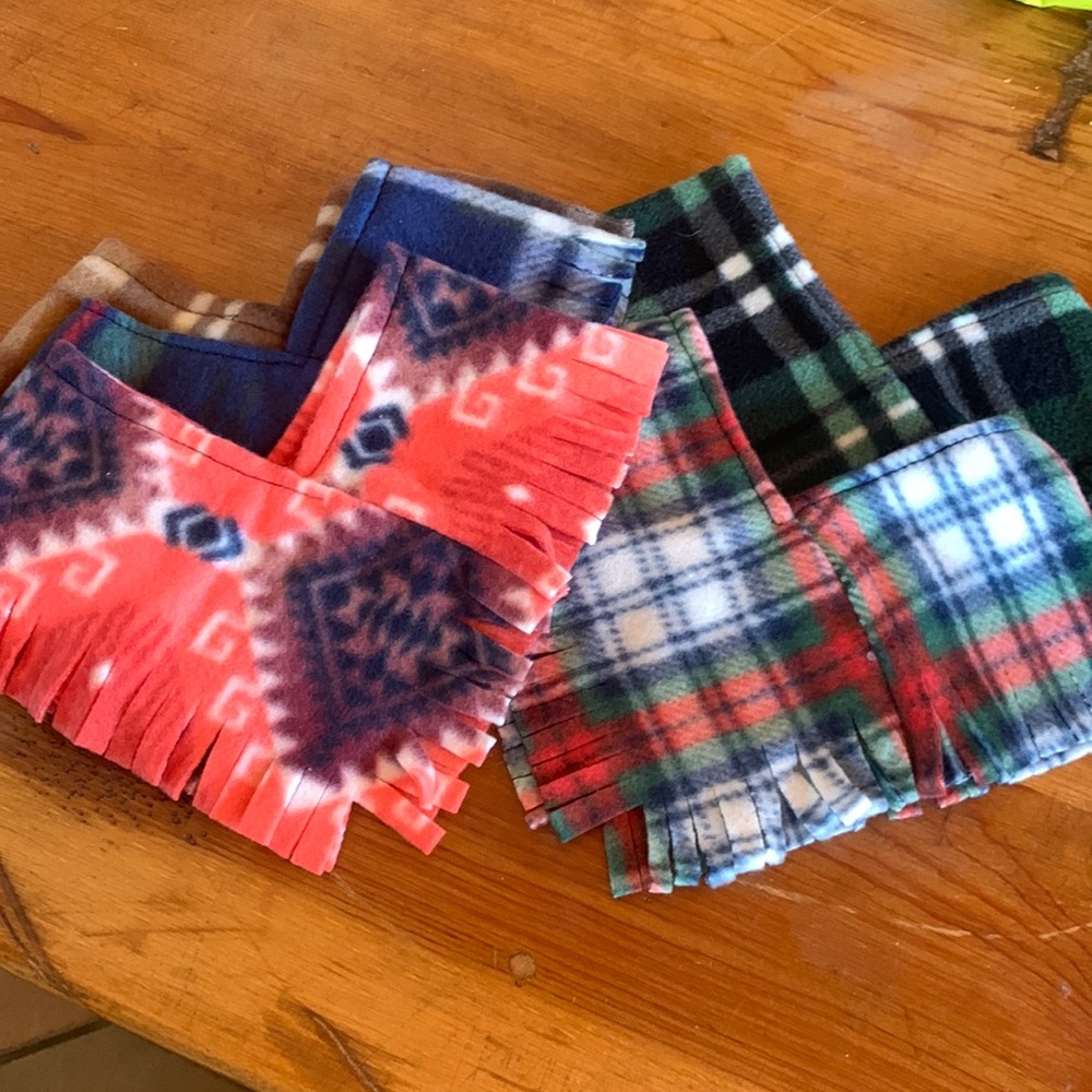 Dog Kilt Serape Scarf Pet Collar Plaid Southwest Print Fringe Poncho
